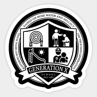 Generation x school Sticker
